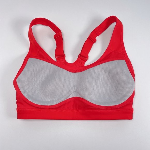 Reebok Red PlayDry Cross Back Mesh Full Support Size S - Picture 8 of 11